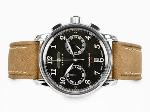 Zeppelin LZ 127 Graf Zeppelin Quartz Watch, Black, 42 mm, Chronograph, 8678-2