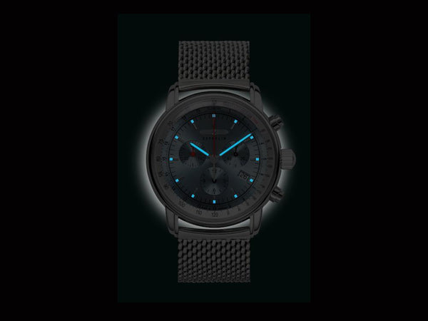Zeppelin LZ14 Marine Quartz Watch, Blue, 42 mm, 8886M-3 - Iguana Sell