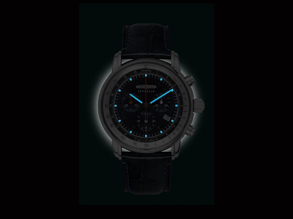 Zeppelin LZ14 Marine Quartz Watch, Blue, 42 mm, 8888-3 - Iguana Sell
