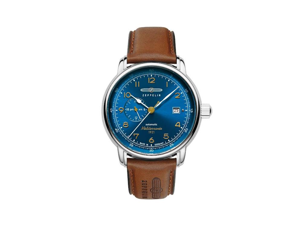 Zeppelin Méditerranée Automatic Watch, Blue, 40 mm, Day, 9668-3