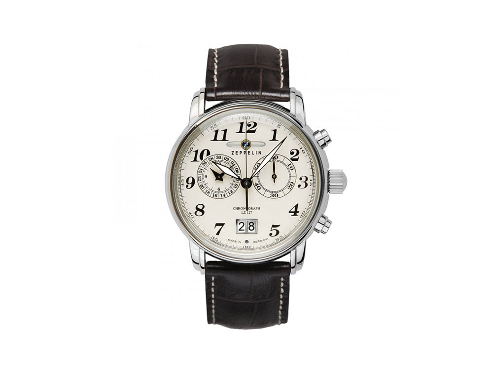 Zeppelin LZ 127 Graf Zeppelin Quartz Watch, Beige, 40 mm
