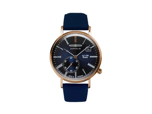 Zeppelin LZ120 Rome Lady Quartz Watch, PVD Rose Gold, Blue, 36 mm, 7137-3