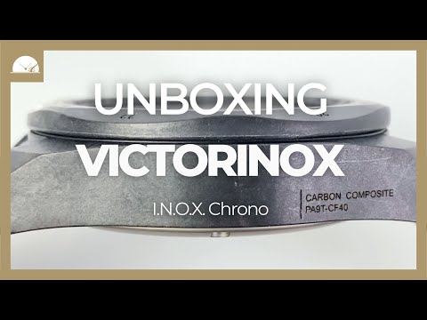 Victorinox I.N.O.X. ChronoQuartz Watch, Carbon, Black, 43 mm, V241989.1