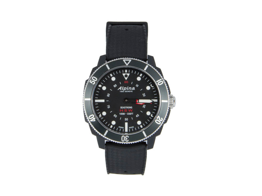 Alpina Seastrong Horological Smartwatch Quartz watch, Black, 44mm, AL-282LBB4V6