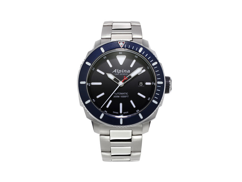Alpina Seastrong Diver 300 Automatic Watch, Black, 44mm, 30 atm, Day