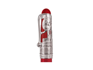 Aurora Special edition Fountain Pen, .925 silver trim, Red, 800-AR
