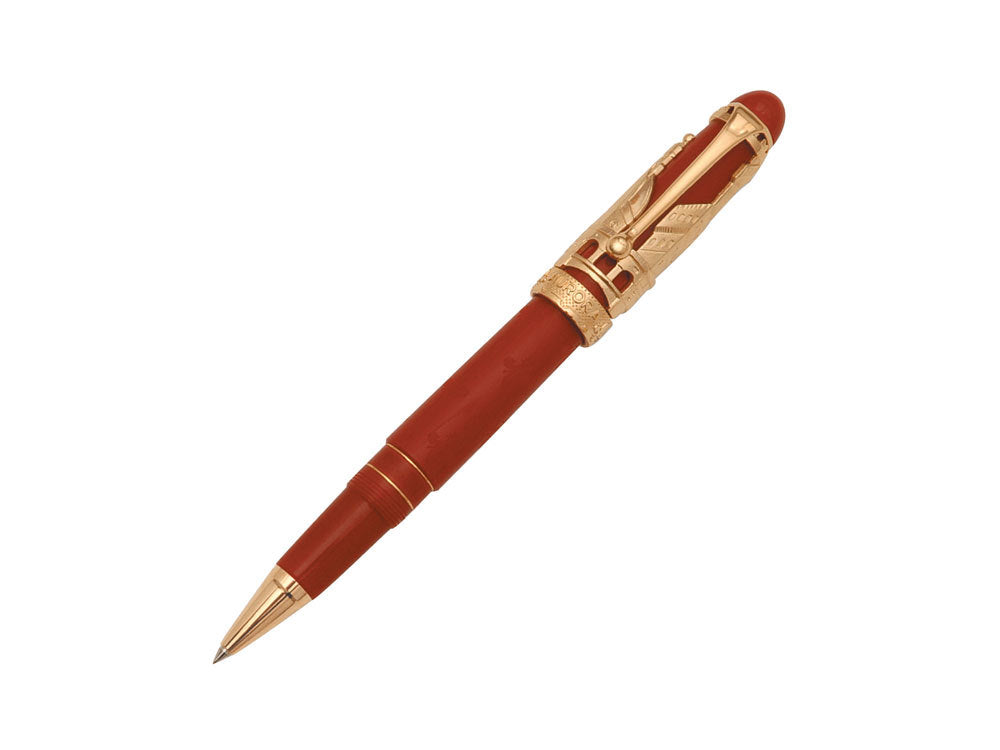 Aurora Special edition Rollerball pen,Firenze, Resin, Vermeil trim, Red, 875-VF