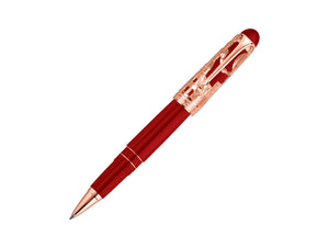 Aurora Roma Special edition Rollerball pen, Resin, Rose gold trim, Red, 875-VR