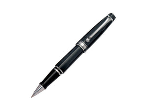 Aurora Optima Mini Rollerball pen, Black Resin, Chrome trim, 975-CMN