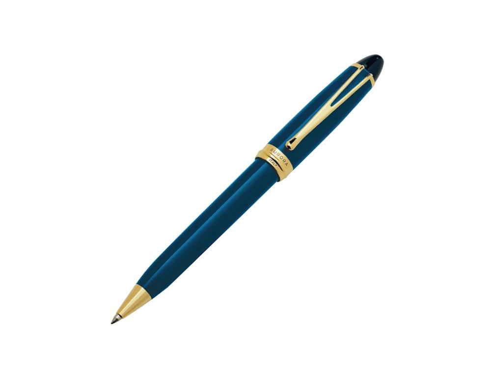 Aurora Ipsilon Deluxe Ballpoint pen, Resin, Gold plated, Blue, B32-BP