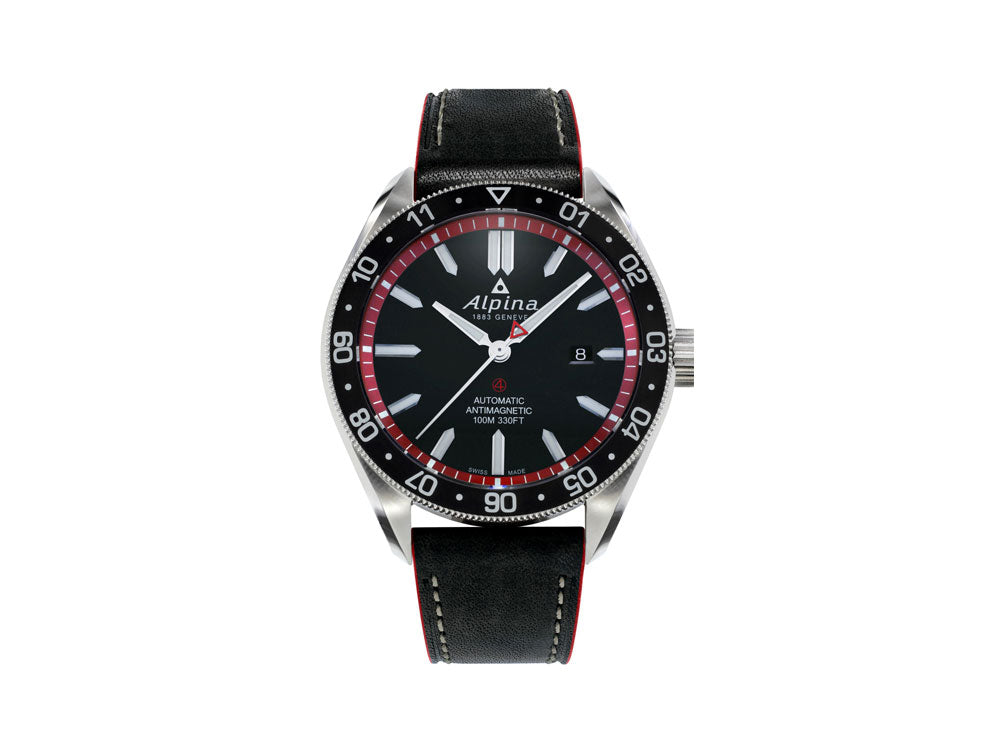 Alpina Alpiner 4 Automatic Watch, Black/Red, 44mm, Day, AL-525BR5AQ6