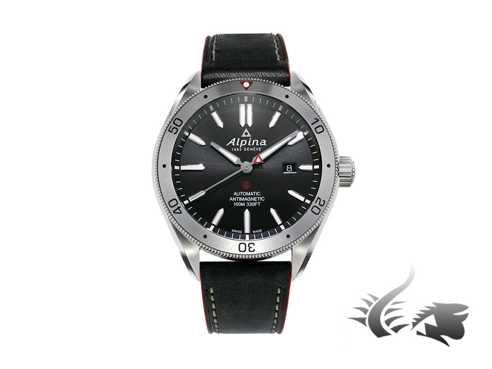 Alpina Alpiner 4 Automatic Watch, AL-525, Black, 44mm, Leather, AL-525BS5AQ6