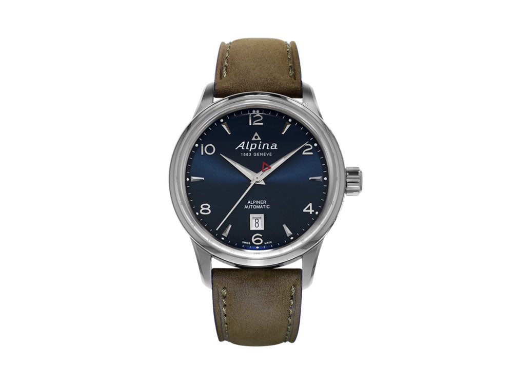 Alpina Alpiner Automatic Watch, Blue, 41,5mm, Day Leather strap, AL-525N4E6