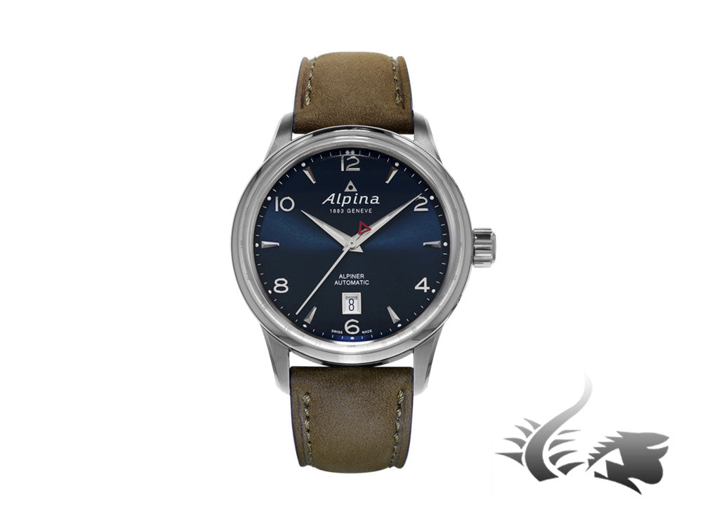 Alpina Alpiner Automatic Watch, Blue, 41,5mm, Day Leather strap, AL-525N4E6
