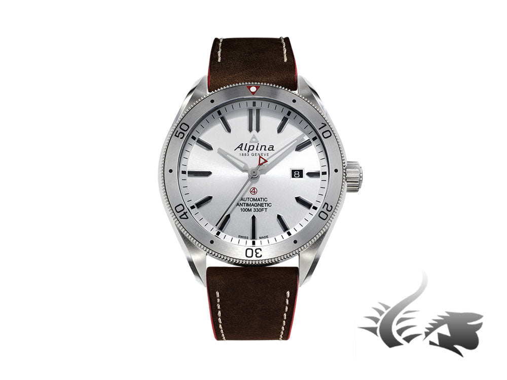 Alpina Alpiner Automatic Watch, AL-525, Silver, 44mm, Leather, AL-525SS5AQ6