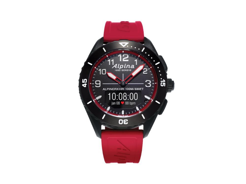 Alpina Alpiner Quartz Watch, Black, GMT, Alarm, Red, AL-284LBR5AQ6