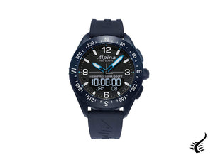 Alpina AlpinerX Alive Smartwatch, Black, GMT, Alarm, Black, AL-284LBBW5NAQ6