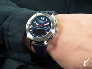 Alpina AlpinerX Alive Smartwatch, Blue, GMT, Alarm,  Blue, AL-284LNNR5SSAQ6L