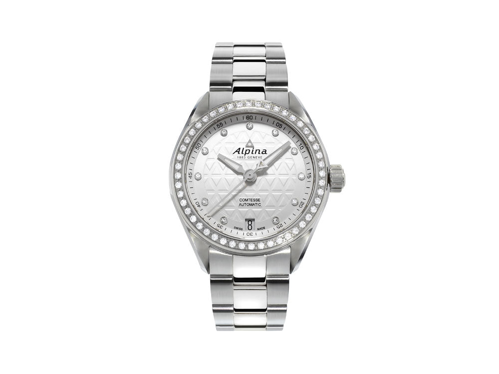 Alpina Comtesse Ladies Automatic Watch, Diamonds, 34mm, Day, AL-525STD2CD6B