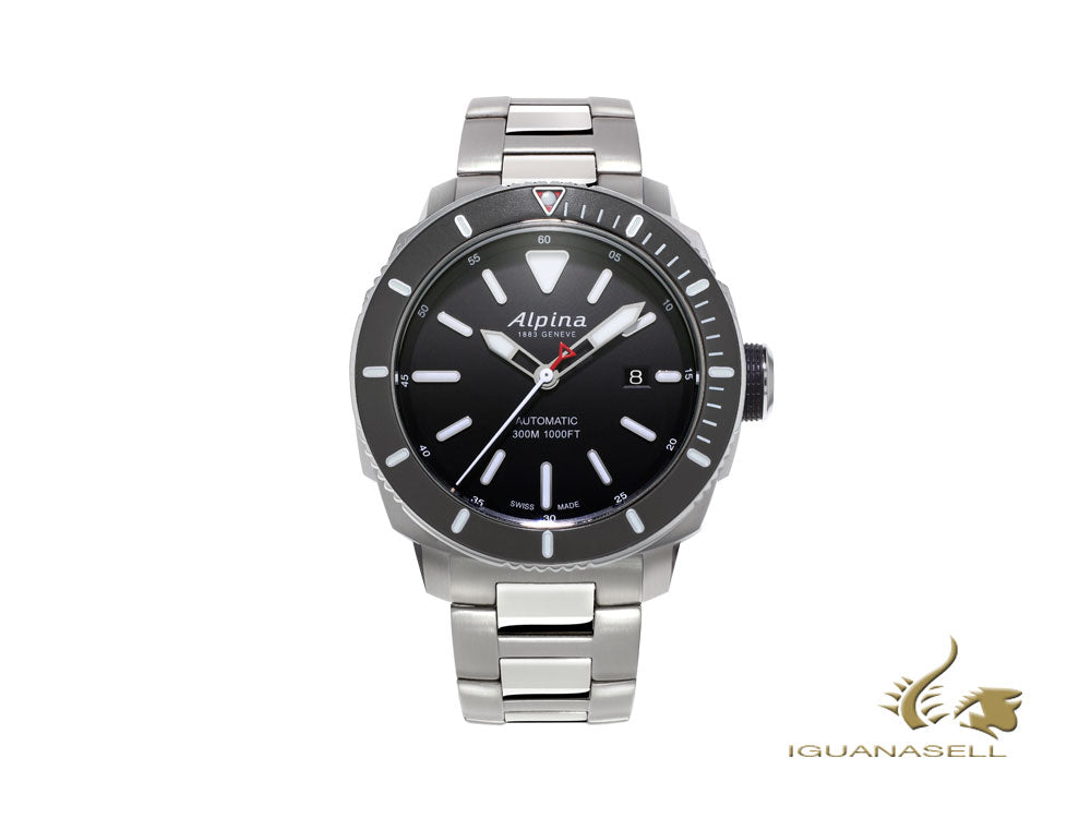 Alpina Seastrong Diver 300 Automatic Watch, Black, 44mm, 30 atm, Day