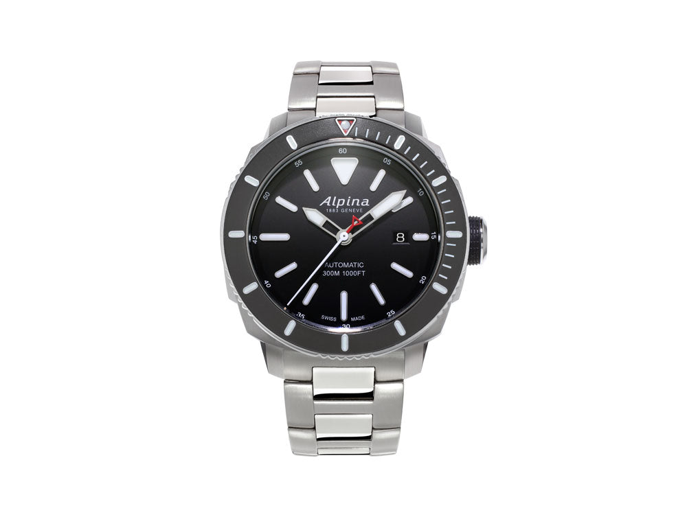 Alpina Seastrong Diver 300 Automatic Watch, Black, 44mm, 30 atm, Day