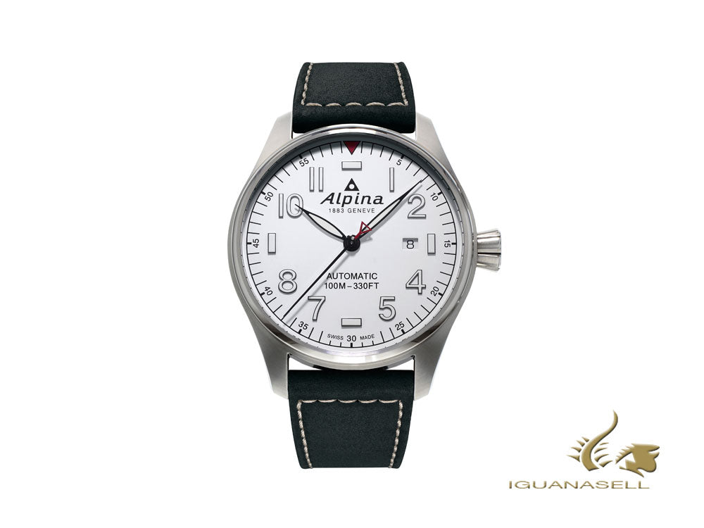 Alpina Startimer Pilot Automatic Watch, AL-525, 44mm, White, Day, AL-525S4S6