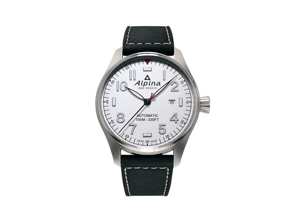 Alpina Startimer Pilot Automatic Watch, AL-525, 44mm, White, Day, AL-525S4S6
