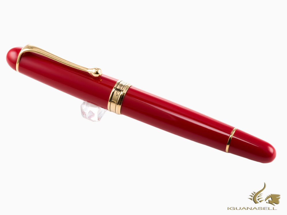 Aurora 88 Anniversary Fountain Pen, Red Resin, Gold Trim, Lim. Edition