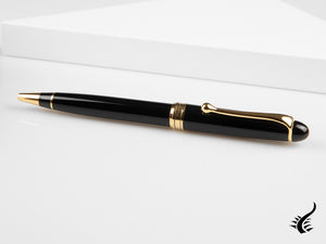 Aurora 88 Ballpoint pen, Resin, Black, Gold plated, 830