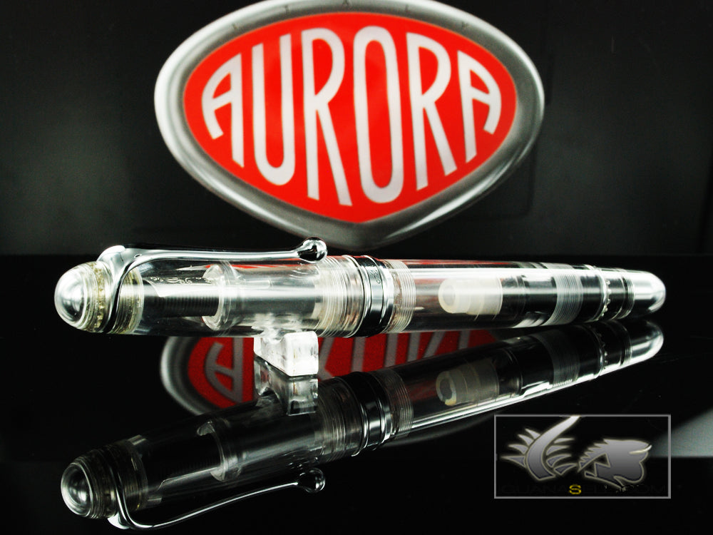 Aurora 88 Demonstrator Fountain Pen - Chrome Trims