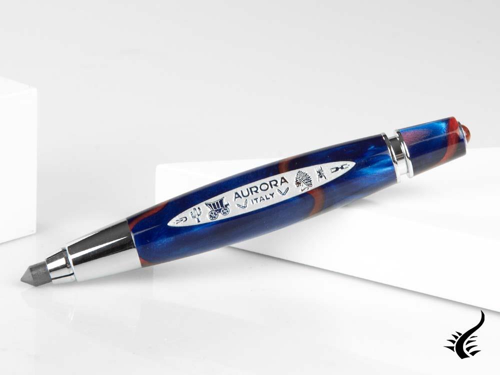 Aurora America Sketch pen, Limited Edition, Marbled resin, Chrome trims