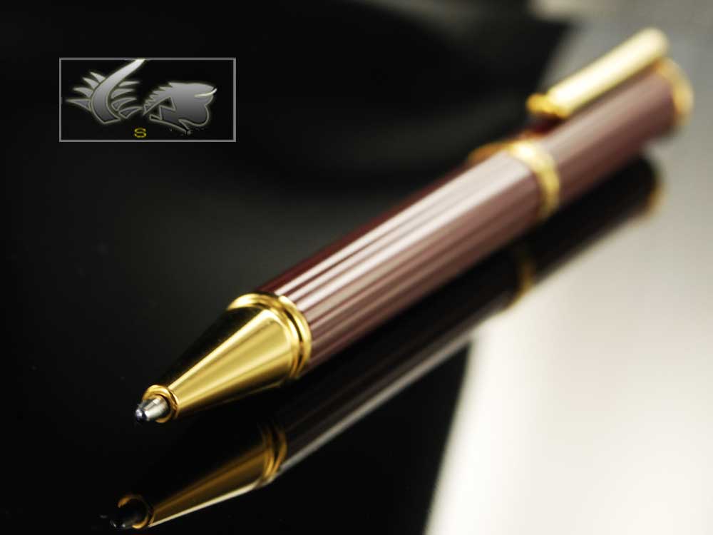 Aurora Ballpoint Pen Kona - Burgundy Lacquer and Gold