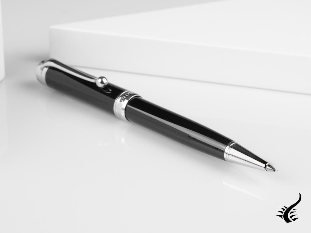 Aurora EDO Ballpoint Pen, Resin, Chrome Trim, Black, O31-N