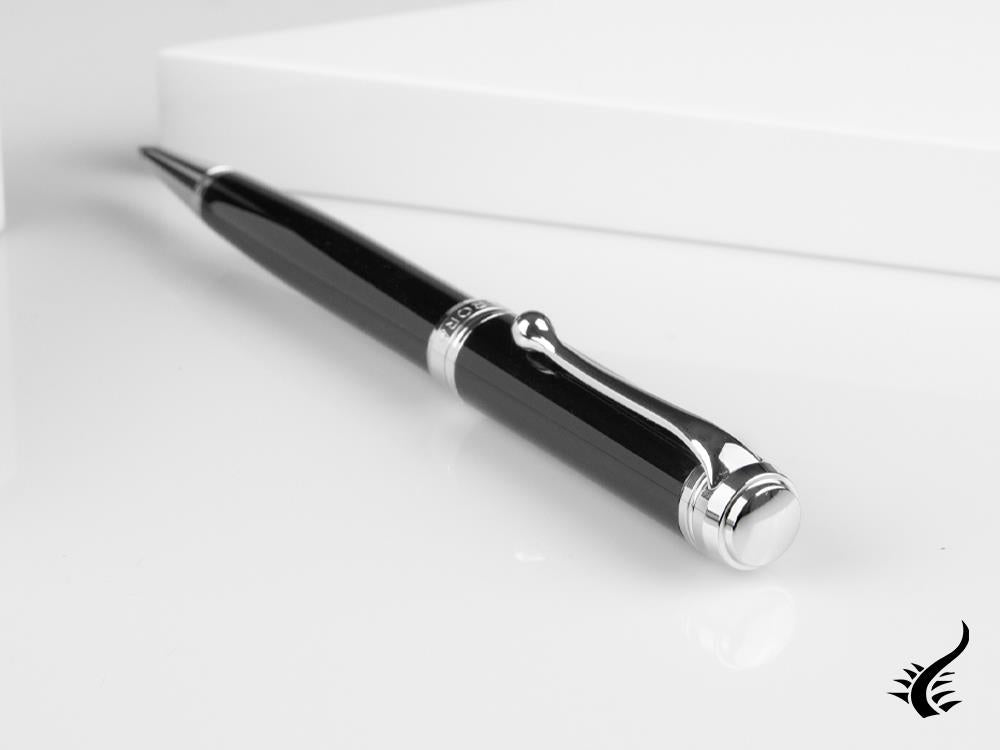 Aurora EDO Ballpoint Pen, Resin, Chrome Trim, Black, O31-N