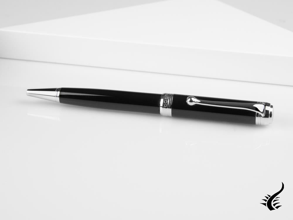 Aurora EDO Ballpoint Pen, Resin, Chrome Trim, Black, O31-N
