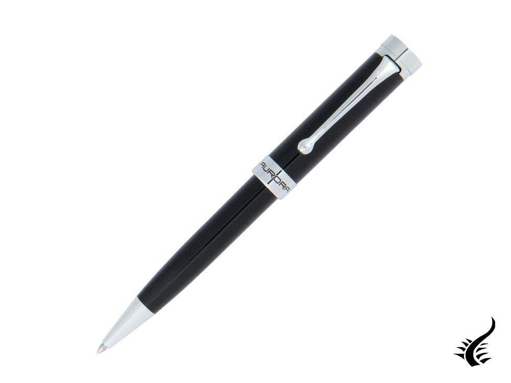 Aurora EDO Ballpoint Pen, Resin, Chrome Trim, Black, O31-N