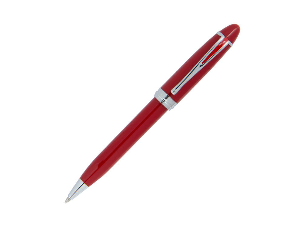 Aurora Ipsilon Ballpoint pen, Red Resin, Chrome trim, B32CR