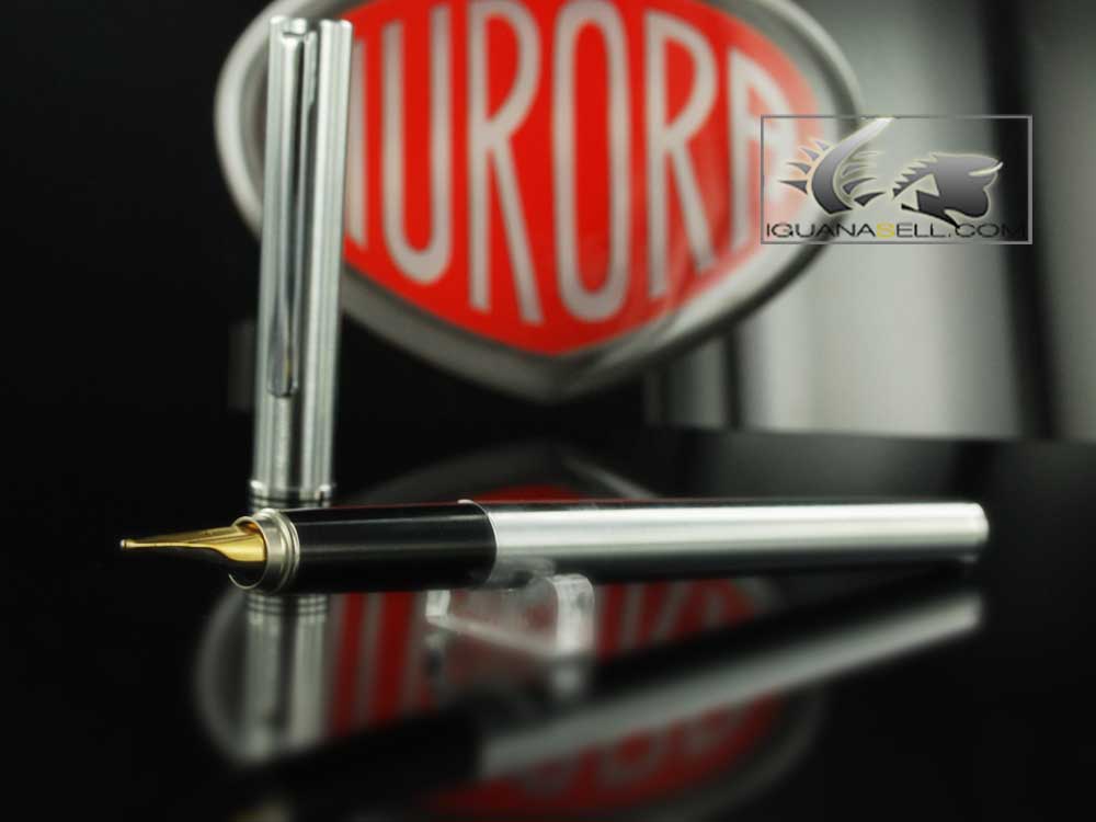 Aurora Marco Polo Chrome Plated Fountain Pen - New