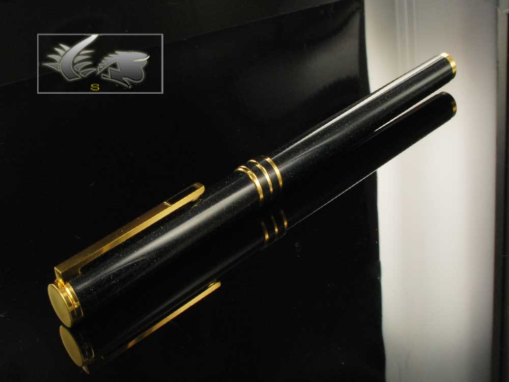 Aurora Marco Polo Fountain Pen Black 'Stardust' - New