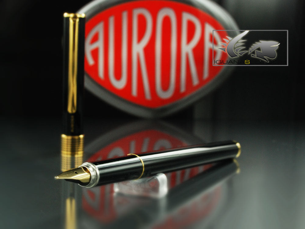 Aurora Marco Polo Fountain Pen Black Lacquer - New