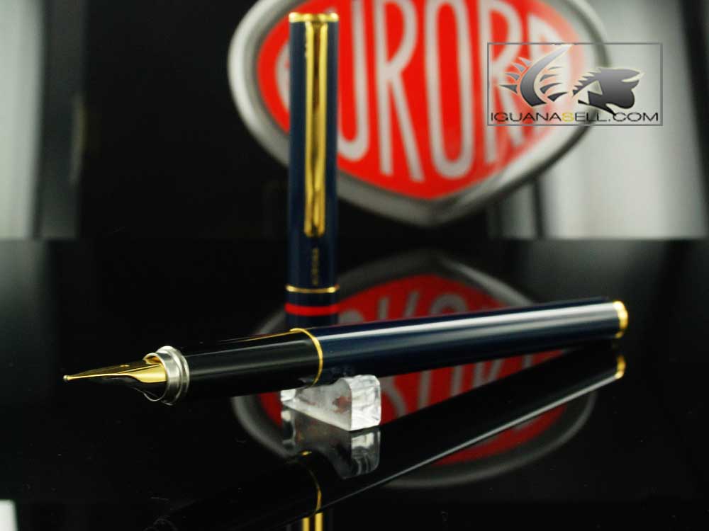 Aurora Marco Polo Fountain Pen Blue Lacquer - New