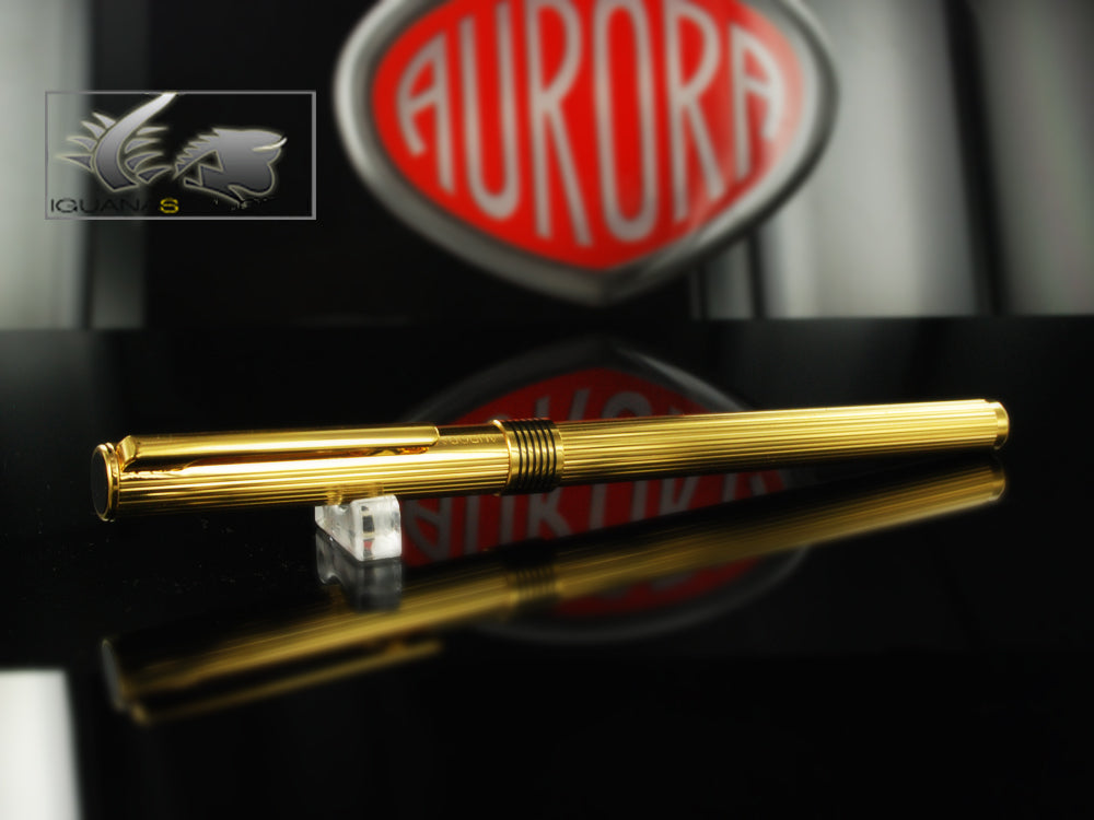 Aurora Marco Polo Gold Plated Fountain Pen - New