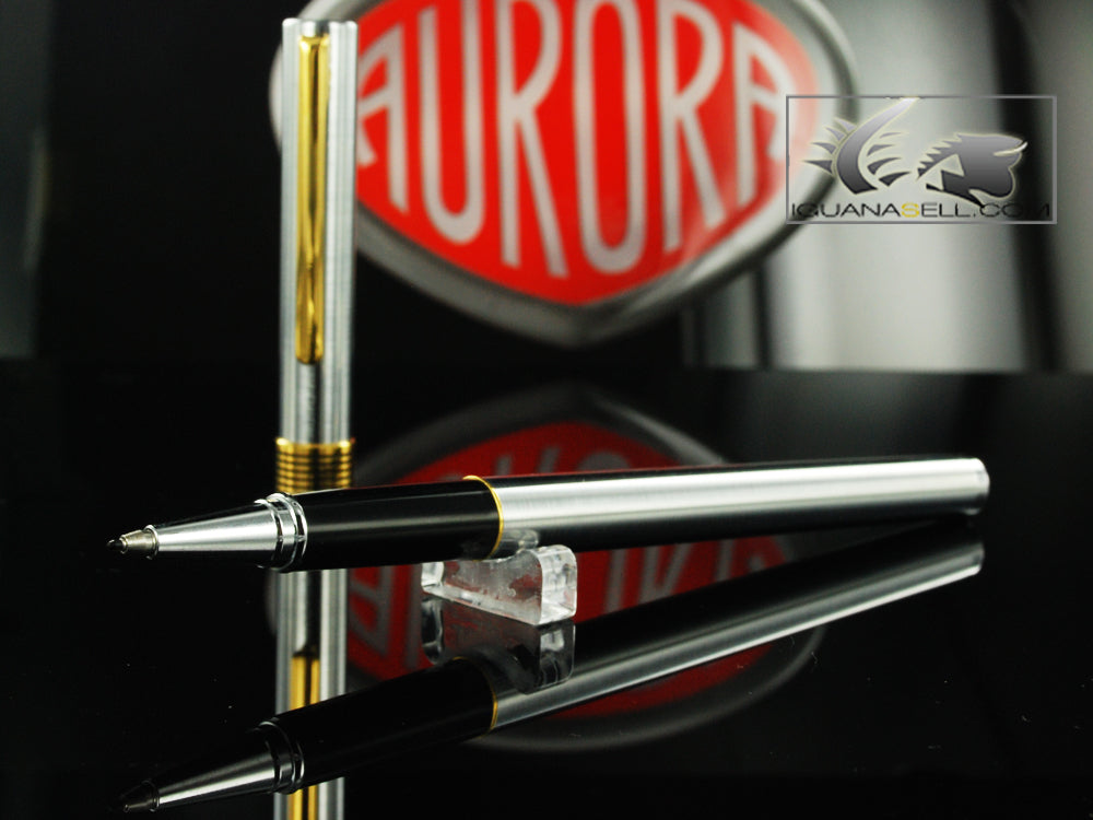 Aurora Marco Polo Roller Pen Gold Plated Trims - New