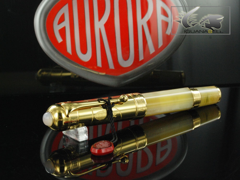 Aurora Papa Fountain Pen - Gold Plated Cap - Limited Edition
