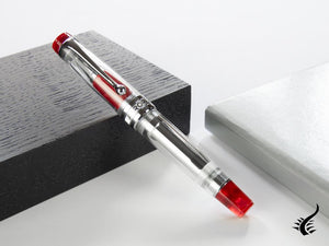 Aurora Optima Red Demonstrator Rollerball pen, Resin, Limited Edition, 571RA
