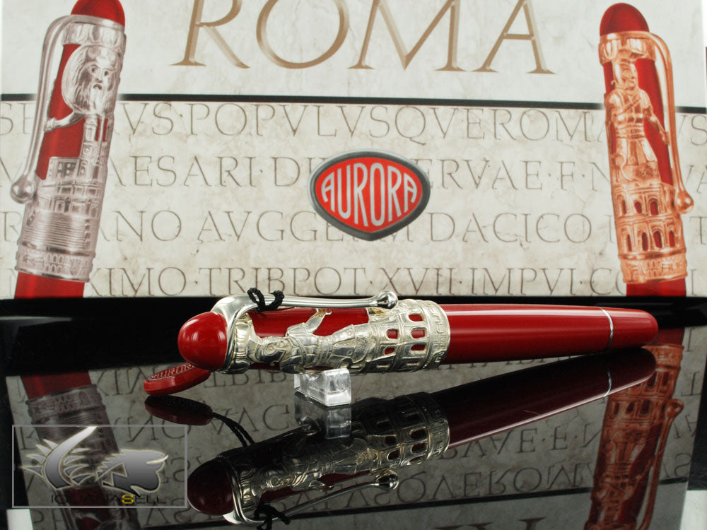 Aurora Roma Fountain Pen, Silver 925, Special Edition, 800AR