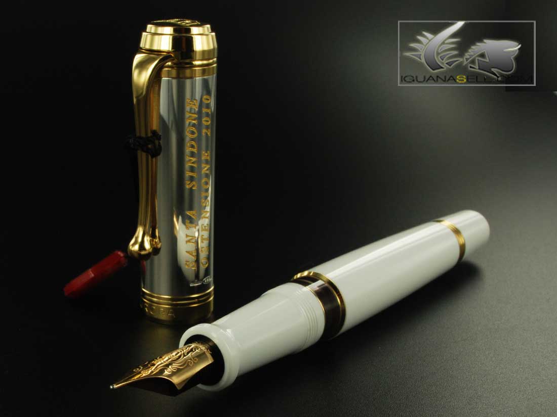 Aurora Sindone LE Fountain Pen - Gold, Silver & Resin