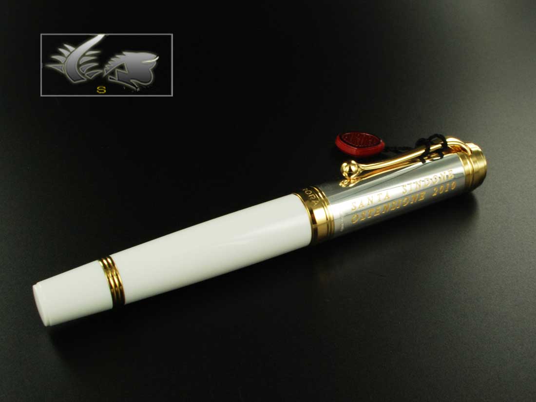 Aurora Sindone LE Fountain Pen - Gold, Silver & Resin