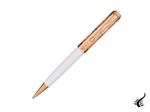 Aurora Talentum Dedalo Ballpoint pen, Resin, White, Rose Gold PVD, D31-PDW