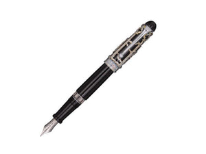 Aurora Venezia Fountain Pen, Vermeil trim, Black, Special edition, 800AV